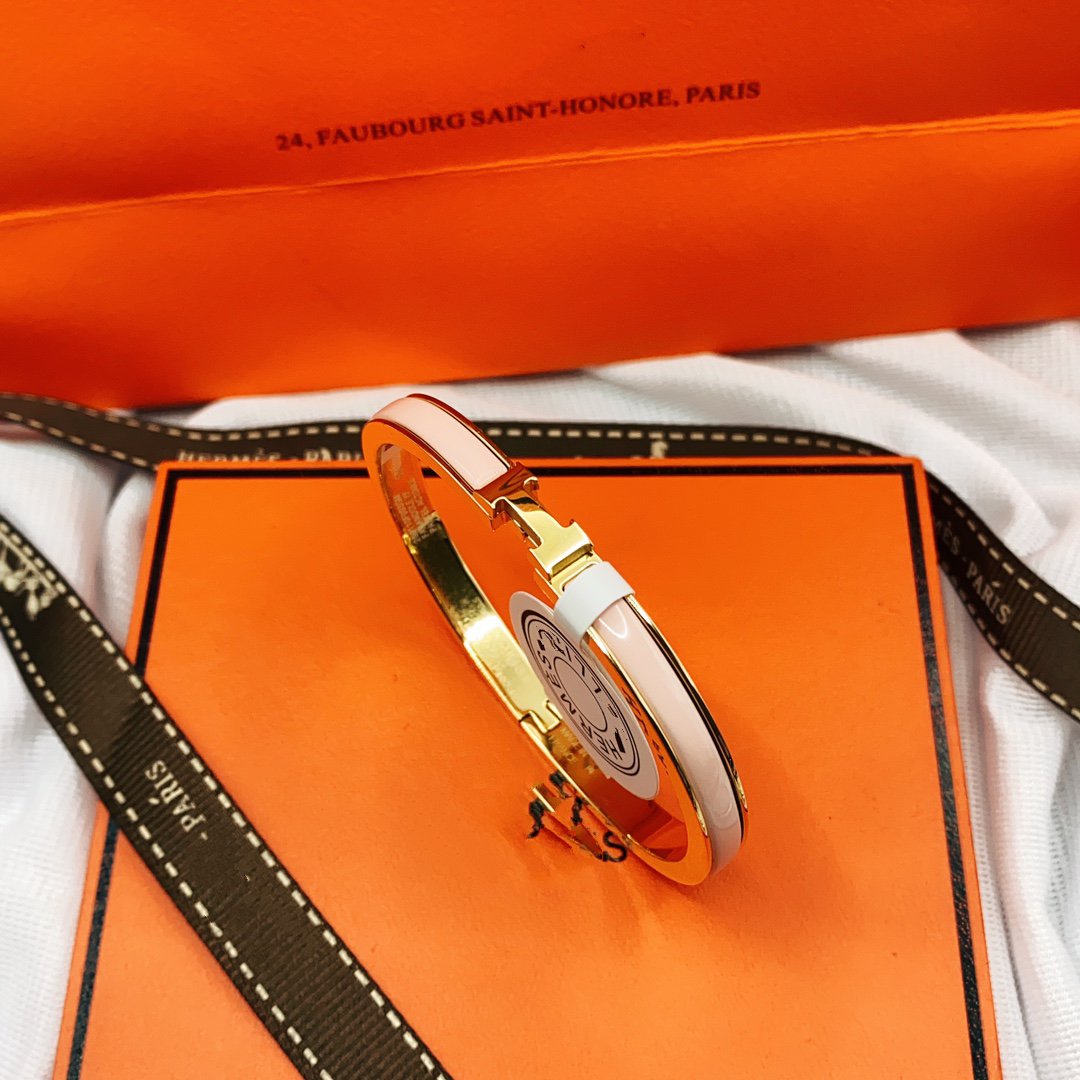[Resenly Jewelry]CLASSIC HM CLIC  PINK 8MM ENAMEL BRACELET