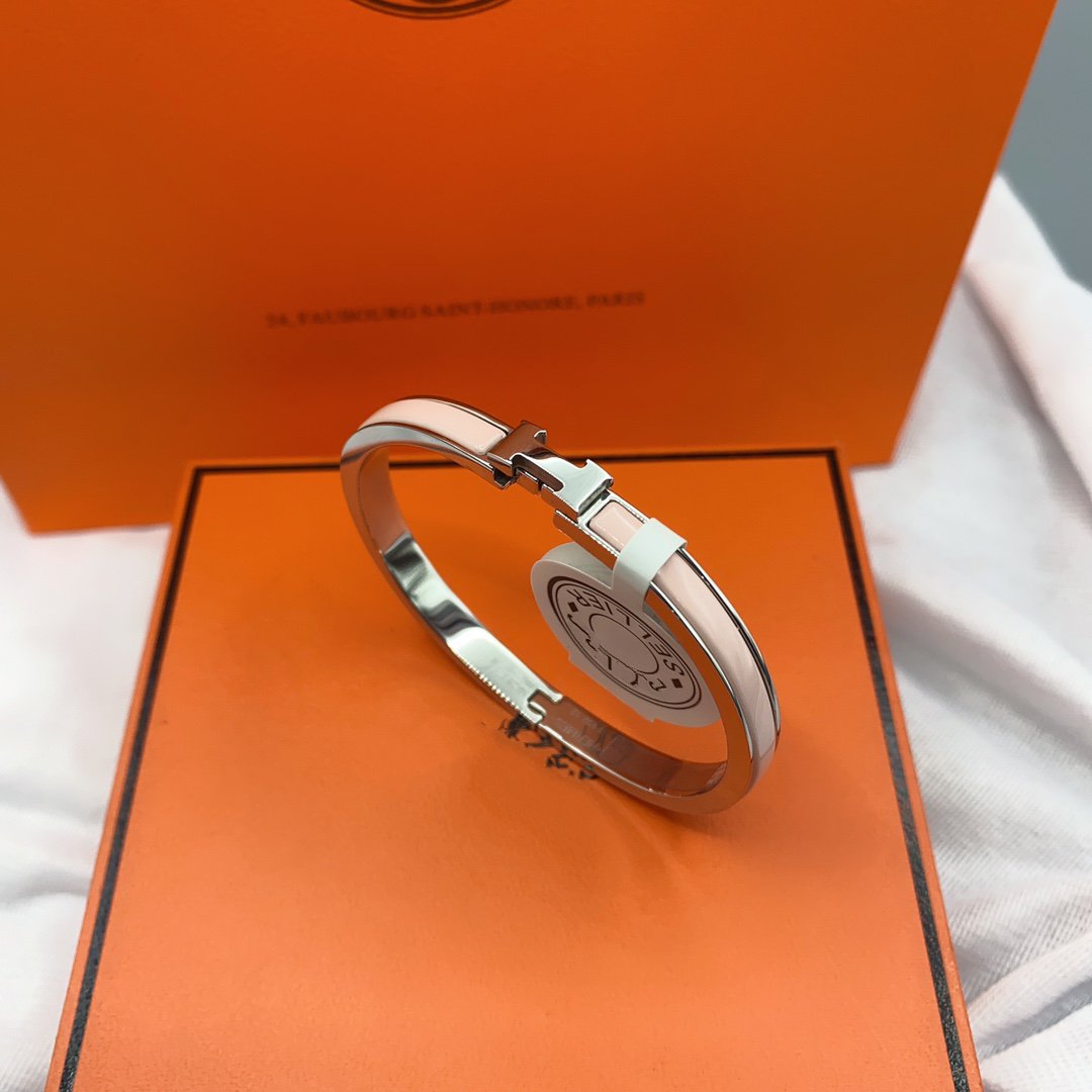[Resenly Jewelry]CLASSIC HM CLIC  PINK 8MM ENAMEL BRACELET