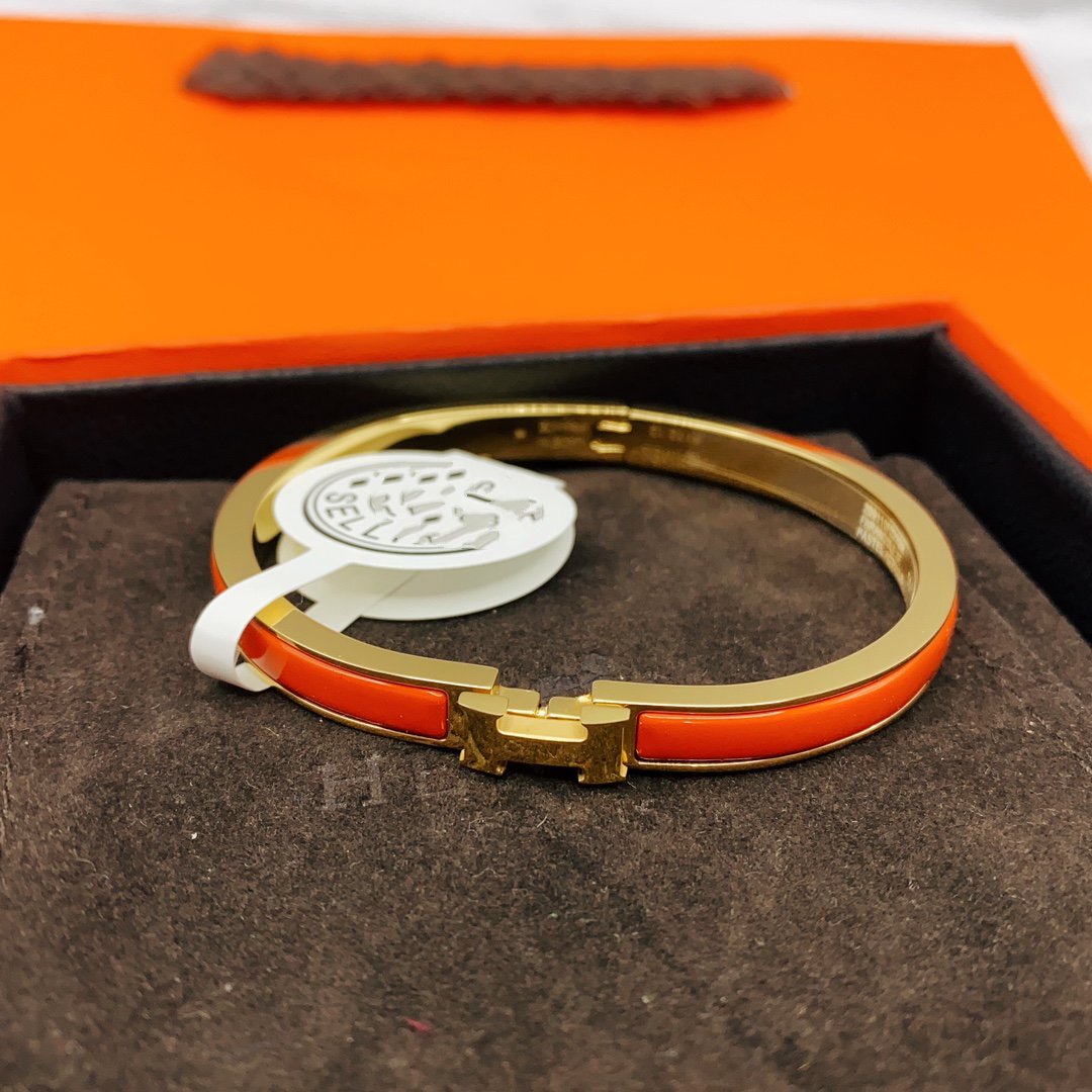 [Resenly Jewelry]CLASSIC HM CLIC RED 8MM ENAMEL BRACELET