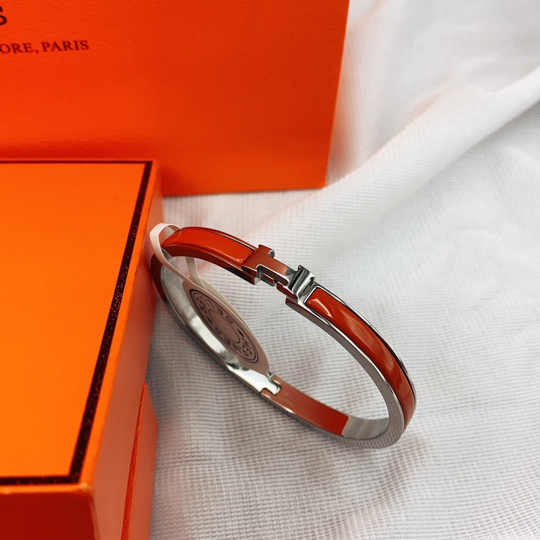 [Resenly Jewelry]CLASSIC HM CLIC RED 8MM ENAMEL BRACELET