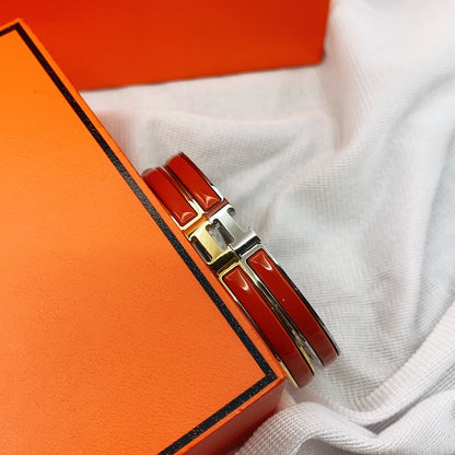 [Resenly Jewelry]CLASSIC HM CLIC RED 8MM ENAMEL BRACELET