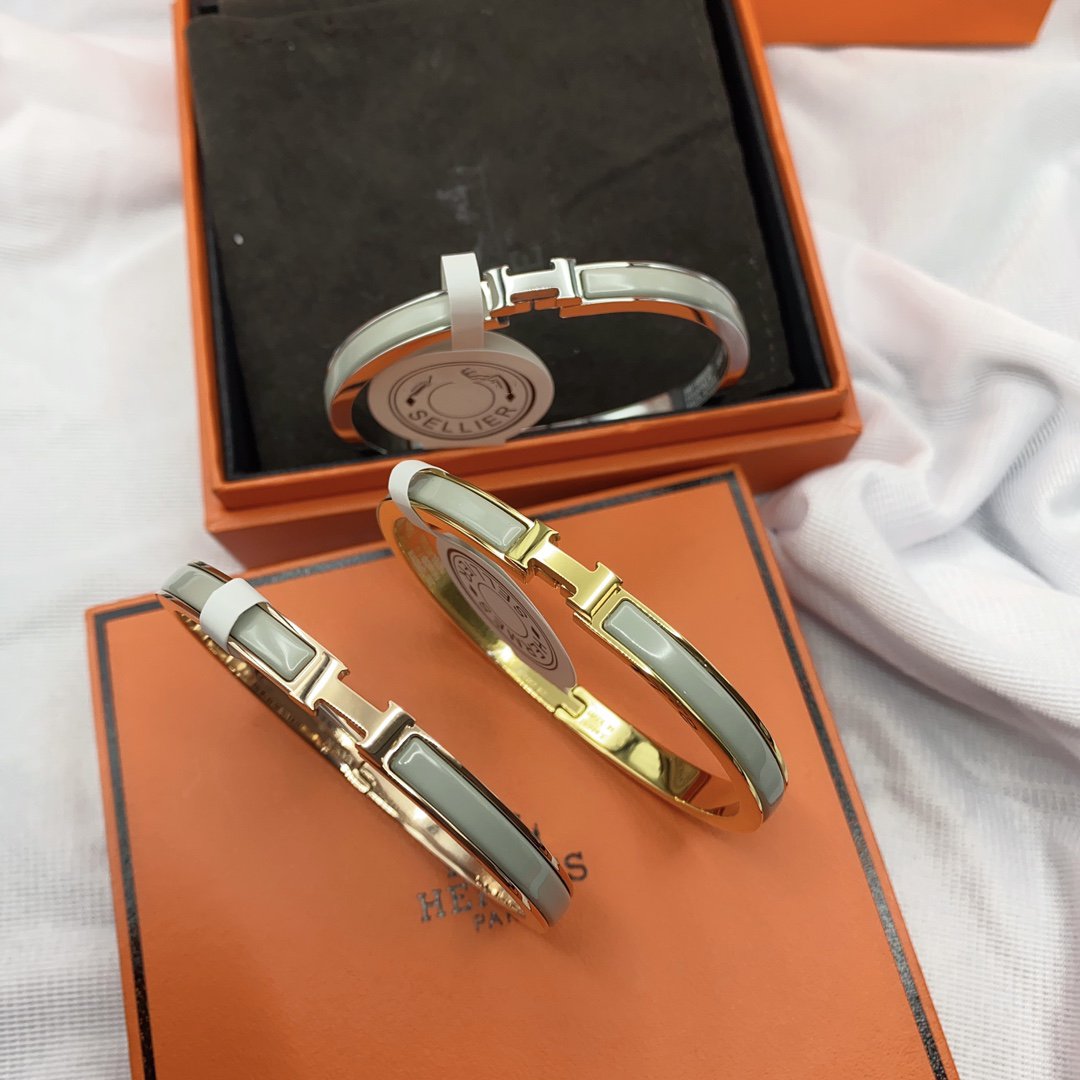 [Resenly Jewelry]CLASSIC HM CLIC GREEN 8MM ENAMEL BRACELET