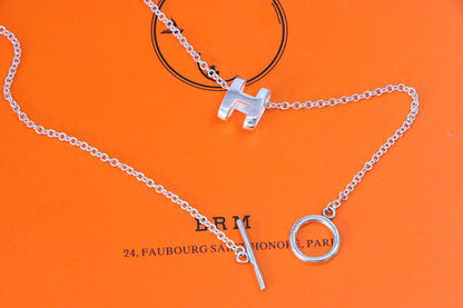 [Resenly Jewelry]HM NECKLACE H LETTER OVAL SERIES
