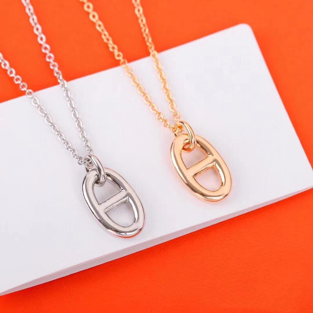 [Resenly Jewelry]HM PIG NOSE NECKLACE