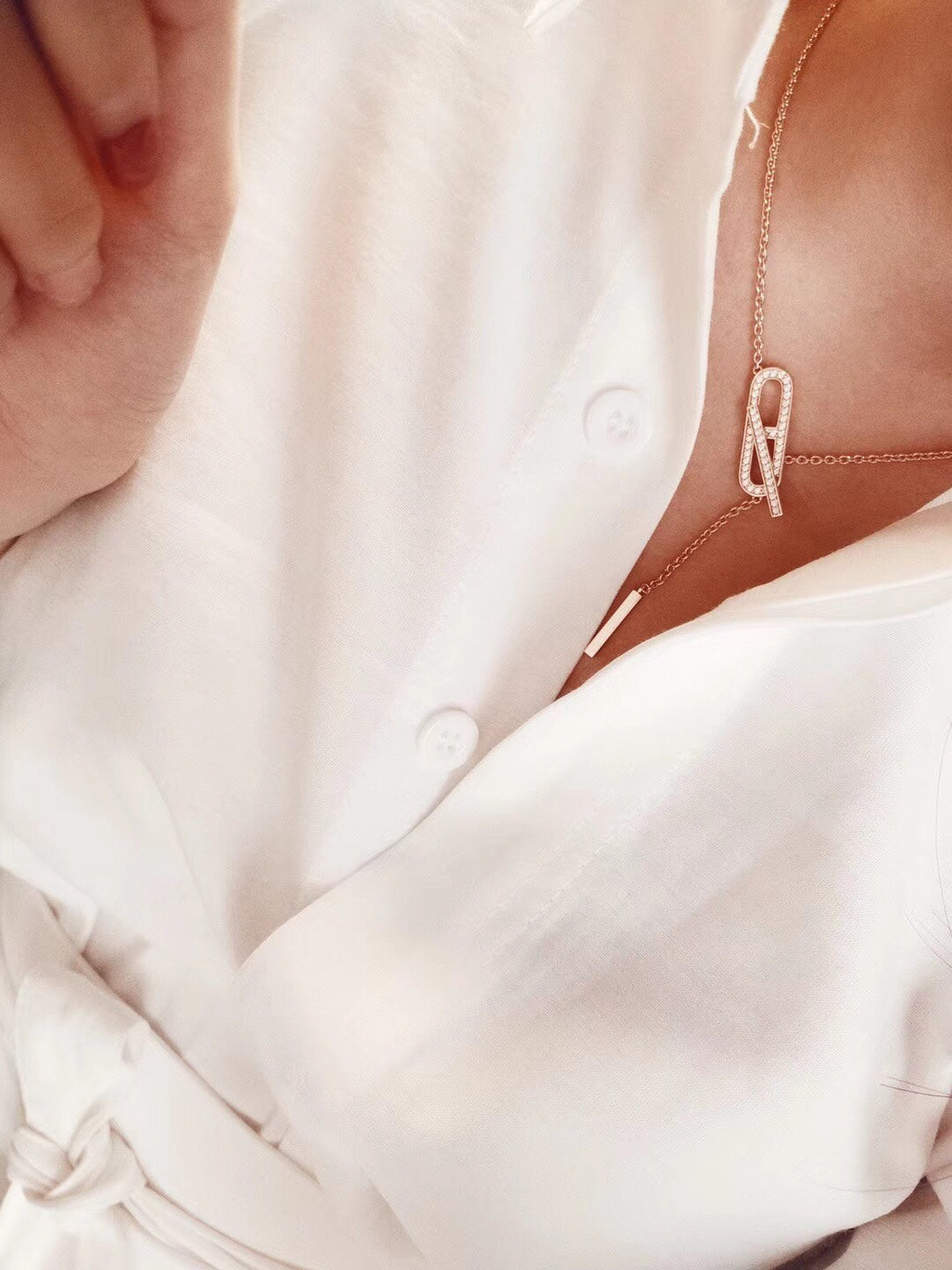 [Resenly Jewelry]HM FIRE PIG NOSE NECKLACE TRENDY STREET