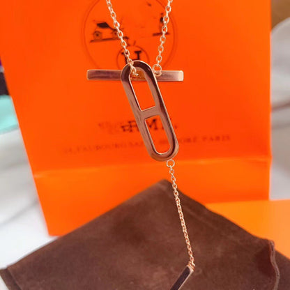 [Resenly Jewelry]HM NECKLACE PLATINUM ROSE GOLD DIAMOND