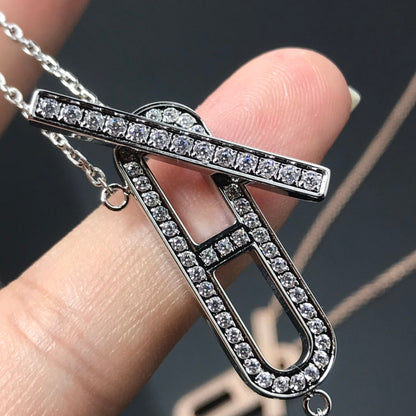 [Resenly Jewelry]HM NECKLACE PLATINUM ROSE GOLD DIAMOND