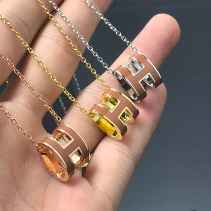 [Resenly Jewelry]H NECKLACE BROWN