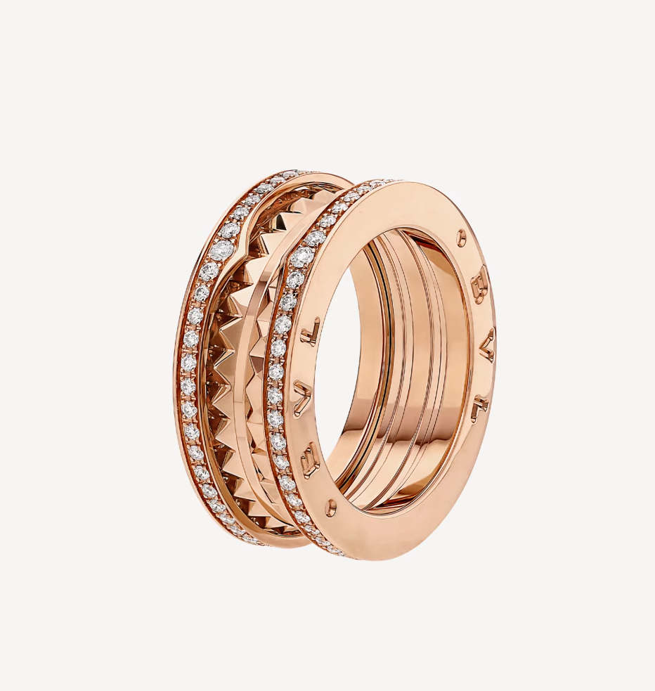 [Resenly Jewelry]ZERO 1 ROCK DIAMOND PINK GOLD