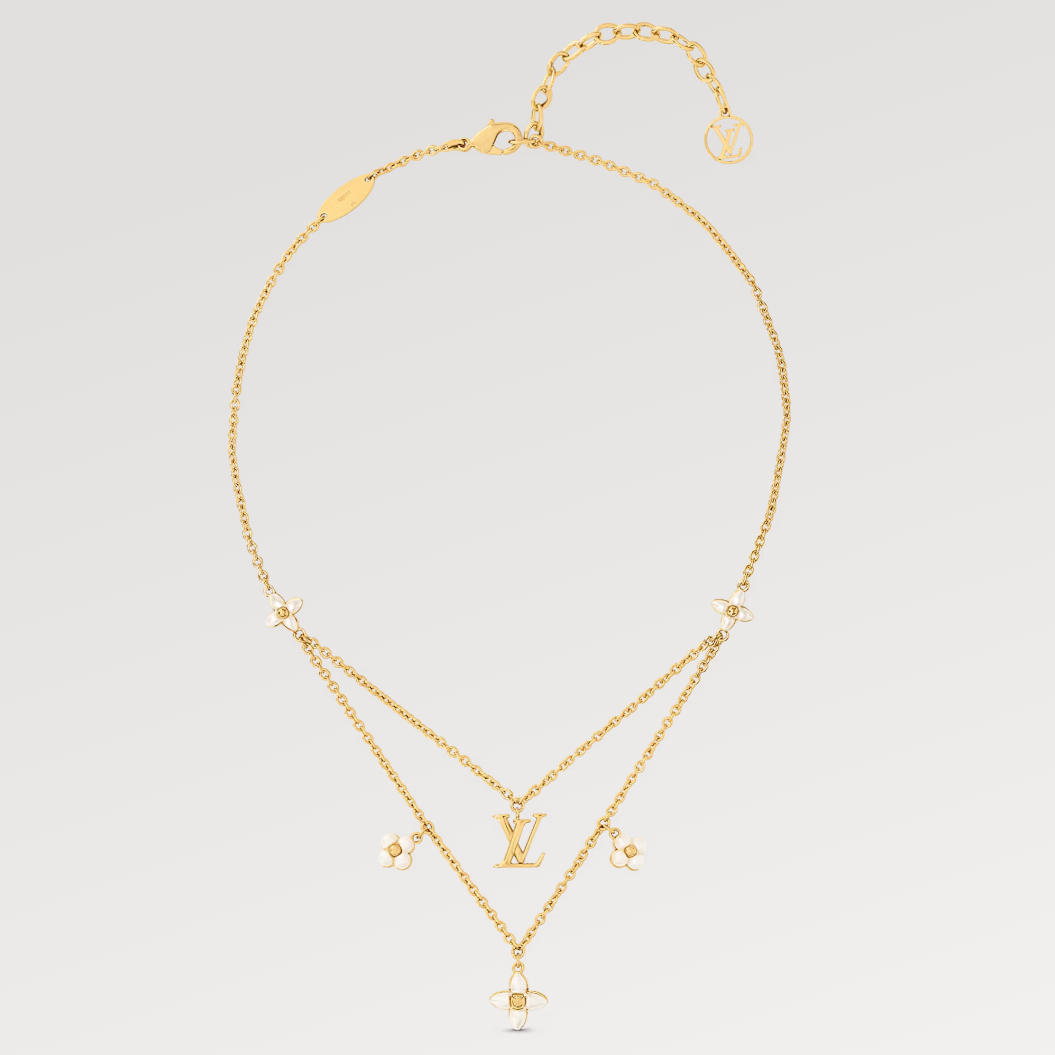 [Resenly Jewelry]FLOWERGRAM GOLD MOP DOUBLE ROW NECKLACE