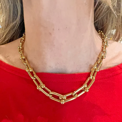 [Resenly Jewelry]HARDWEAR PINK GOLD CHOKER