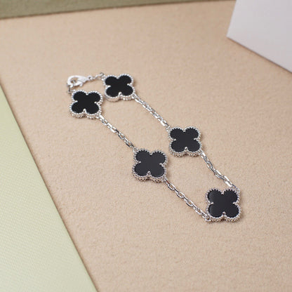 [Resenly Jewelry] CLOVER 5 MOTIF ONYXS BRACELET COLLECTION