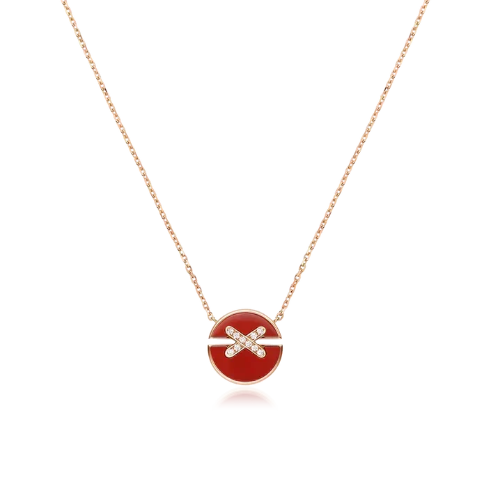 [Resenly Jewelry]JEUX DE ROSE GOLD DIAMOND NECKLACE