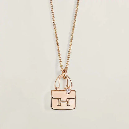 [Resenly Jewelry]AMULETTE PEDANT ROSE GOLD NECKLACE