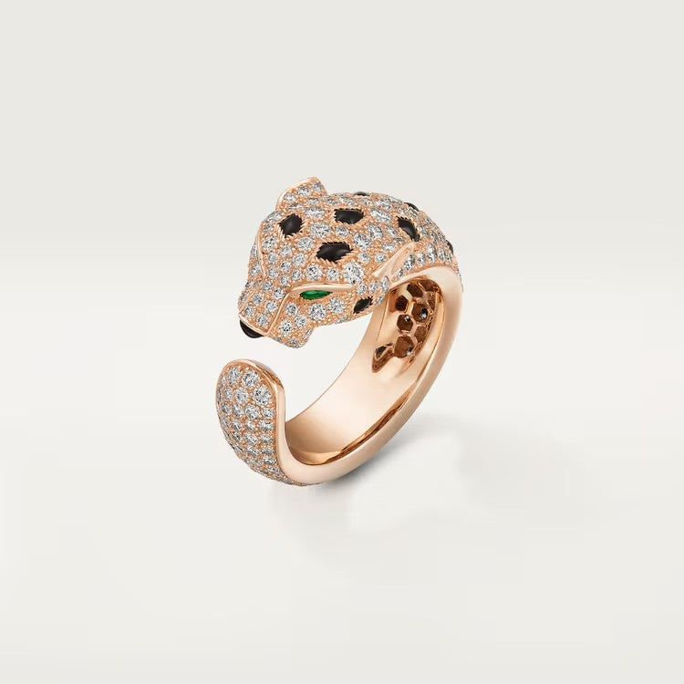 [Resenly Jewelry]PANTHERE SPOTTED FULL DIAMOND MEDIUM RING
