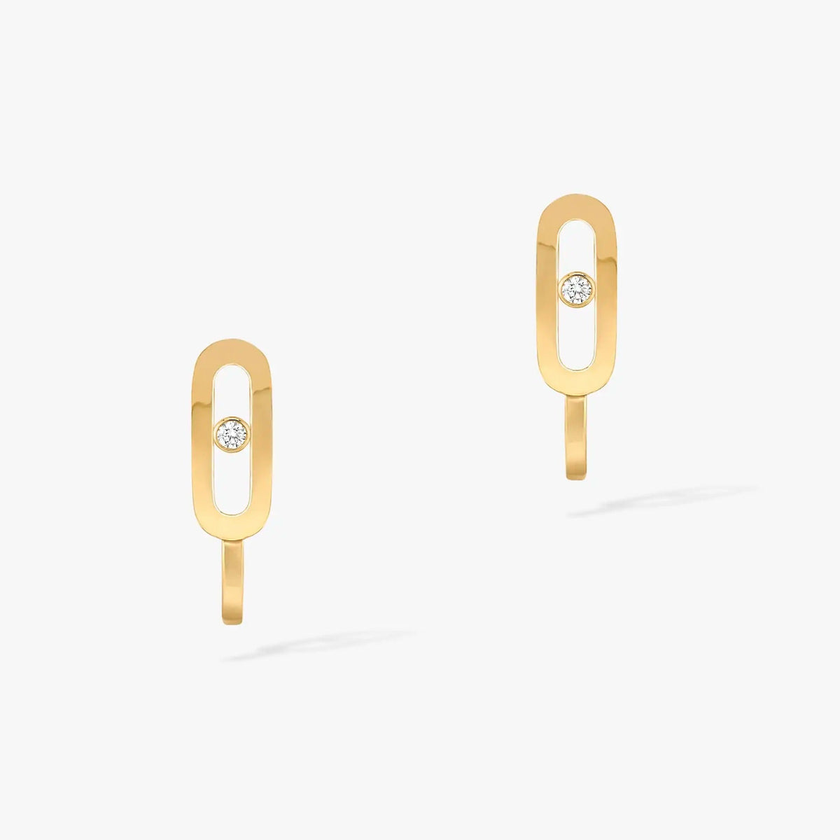 [Resenly Jewelry]CREOLES MOVE UNO MINI 1 DIAMOND EARRINGS