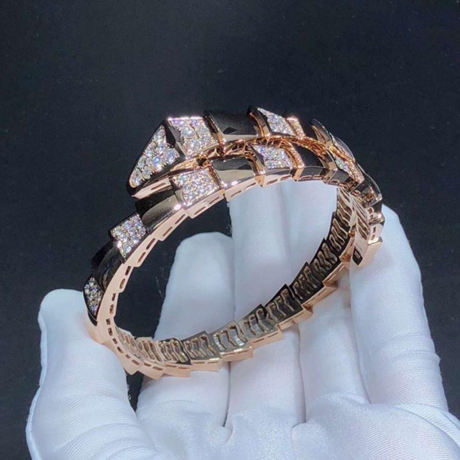 [Resenly Jewelry]SERPENTI WIDE BRACELET PINK GOLD DIAMOND