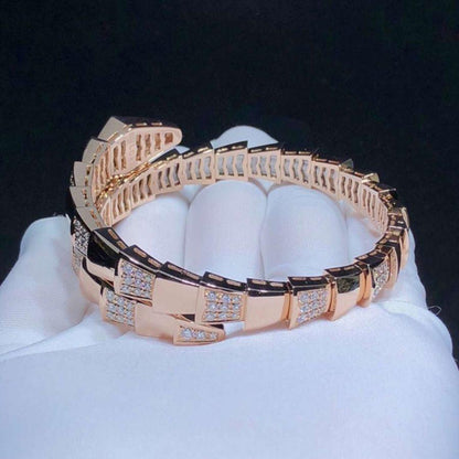 [Resenly Jewelry]SERPENTI WIDE BRACELET PINK GOLD DIAMOND