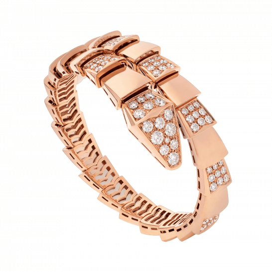 [Resenly Jewelry]SERPENTI WIDE BRACELET PINK GOLD DIAMOND