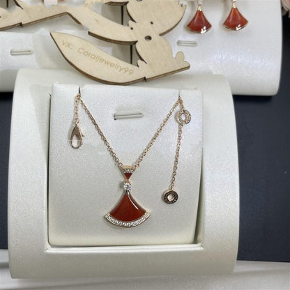 [Resenly Jewelry]DREAM NECKLACE CARNELIAN DIAMOND