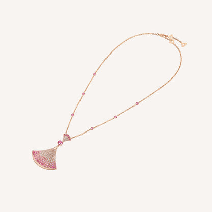 [Resenly Jewelry]DREAM NECKLACK DIAMOND PINK GOLD