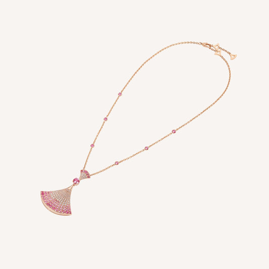 [Resenly Jewelry]DREAM NECKLACK DIAMOND PINK GOLD