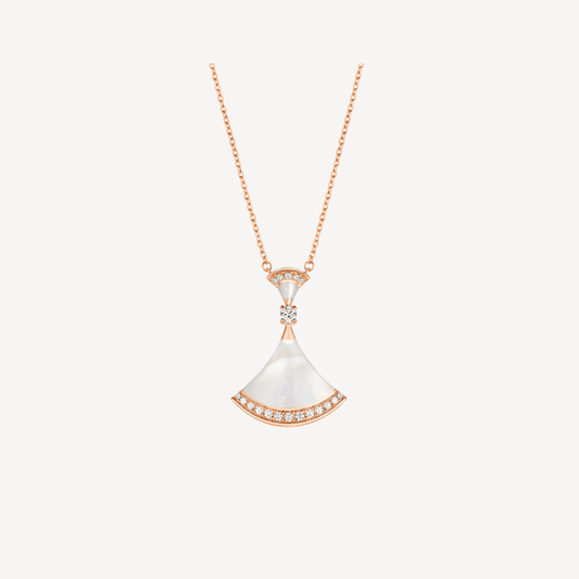 [Resenly Jewelry]DREAM NECKLACE MOP PINK GOLD DIAMOND