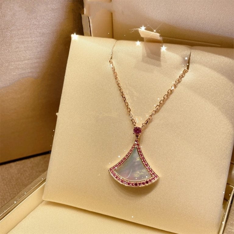 [Resenly Jewelry]DREAM NECKLACE MOP DIAMOND PINK