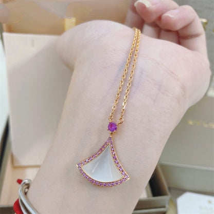 [Resenly Jewelry]DREAM NECKLACE MOP DIAMOND PINK