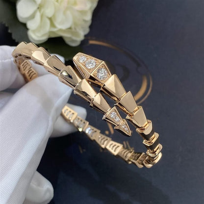[Resenly Jewelry]SERPENTI BRACELET DIAMONDS PINK GOLD