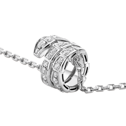 [Resenly Jewelry]SERPENTI  NECKLACE DOUBLE RING DIAMOND