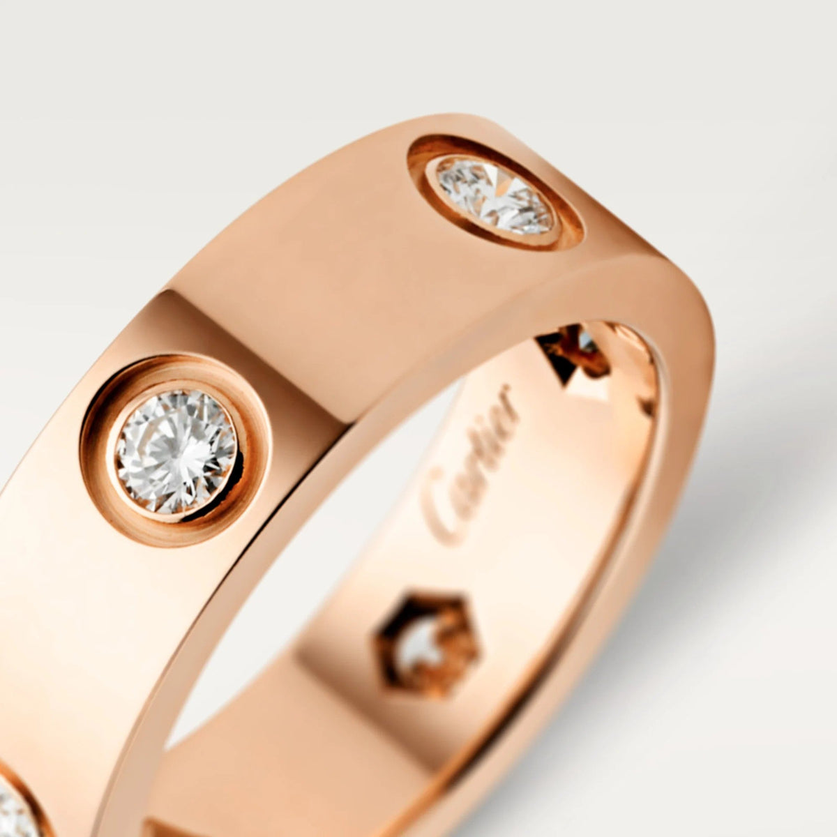 [Resenly Jewelry]LOVE 5.5MM 6 DIAMOND RING