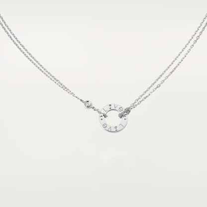 [Resenly Jewelry]LOVE NECKLACE 16MM 2 DIAMONDS