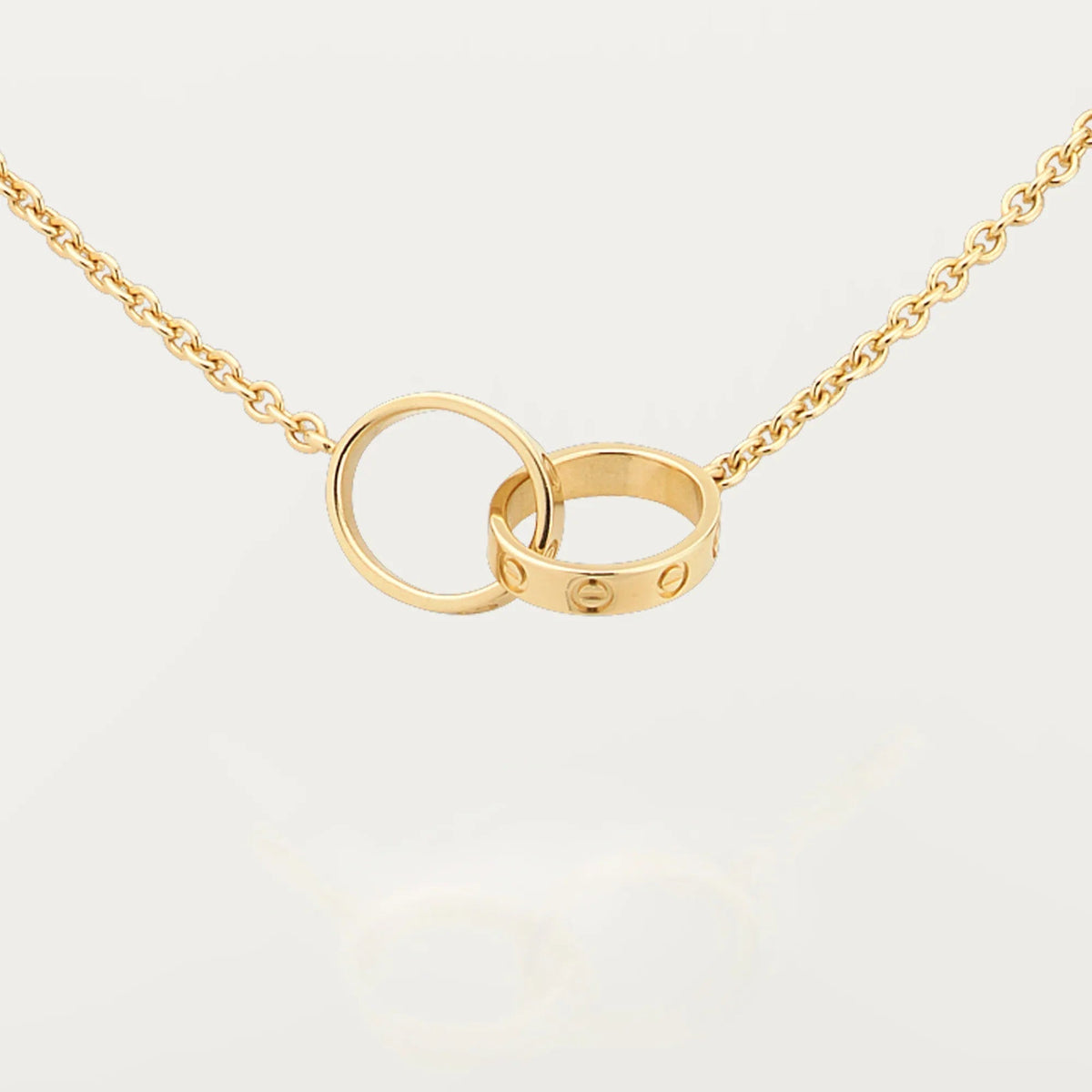 [Resenly Jewelry]LOVE DOUBLE RING NECKLACE