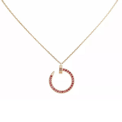 [Resenly Jewelry]JUSTE NECKLACE RED FULL DIAMONDS