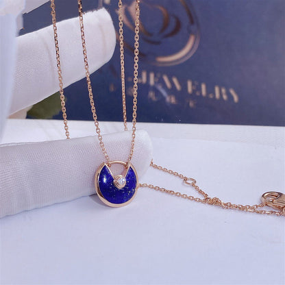 [Resenly Jewelry]AMULETTE ROSE GOLD AGATE NECKLACE