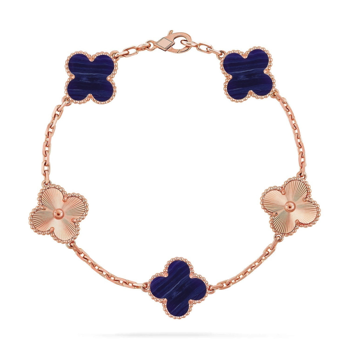 [Resenly Jewelry]CLOVER 5 MOTIF PURPLE STRIPES BRACELET COLLECTION