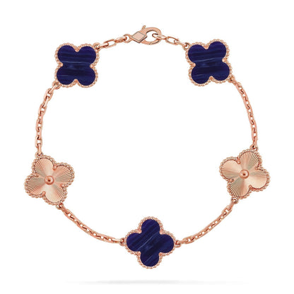 [Resenly Jewelry]CLOVER 5 MOTIF PURPLE STRIPES BRACELET COLLECTION