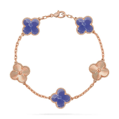 [Resenly Jewelry]CLOVER 5 MOTIF BLUE VEINS BRACELET COLLECTION