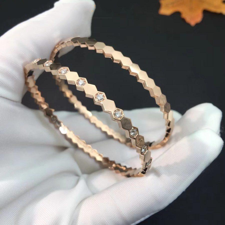 [Resenly Jewelry]BEE LOVE PINK GOLD DIAMOND BRACELET