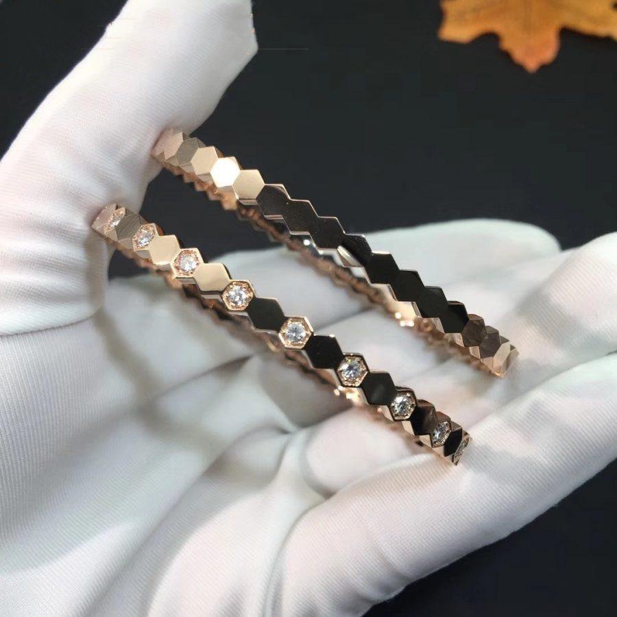 [Resenly Jewelry]BEE LOVE PINK GOLD DIAMOND BRACELET