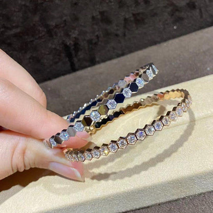 [Resenly Jewelry]BEE LOVE GOLD BRACELET FULL DIAMOND