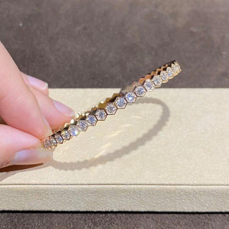 [Resenly Jewelry]BEE LOVE GOLD BRACELET FULL DIAMOND
