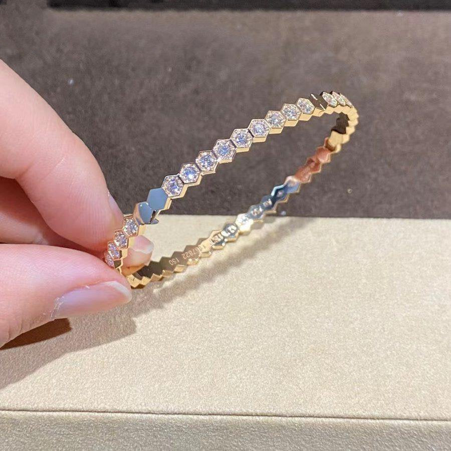 [Resenly Jewelry]BEE LOVE GOLD BRACELET FULL DIAMOND