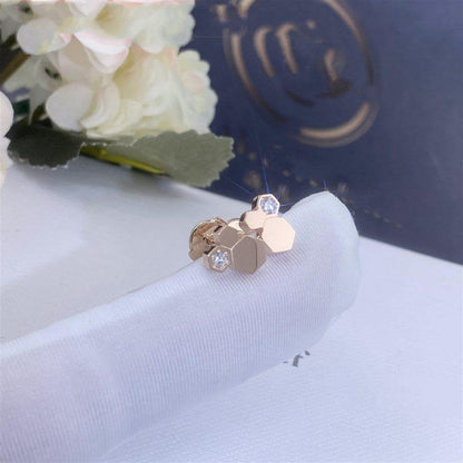 [Resenly Jewelry]BEE LOVE PINK GOLD DIAMOND EARRINGS