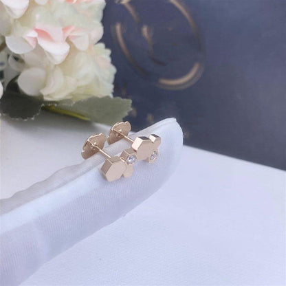 [Resenly Jewelry]BEE LOVE PINK GOLD DIAMOND EARRINGS
