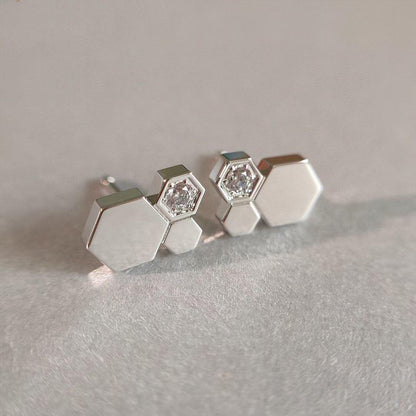 [Resenly Jewelry]BEE LOVE SILVER DIAMOND EARRINGS