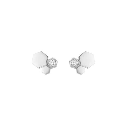 [Resenly Jewelry]BEE LOVE SILVER DIAMOND EARRINGS