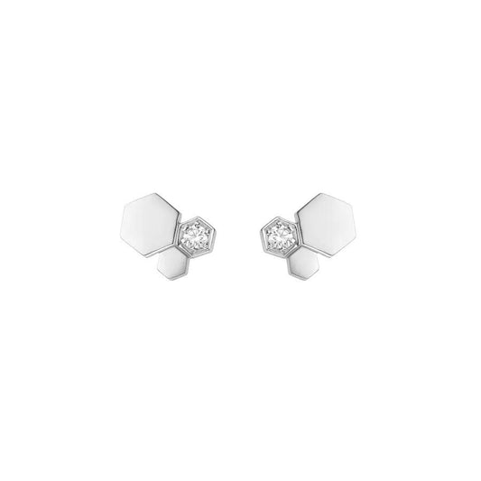 [Resenly Jewelry]BEE LOVE SILVER DIAMOND EARRINGS