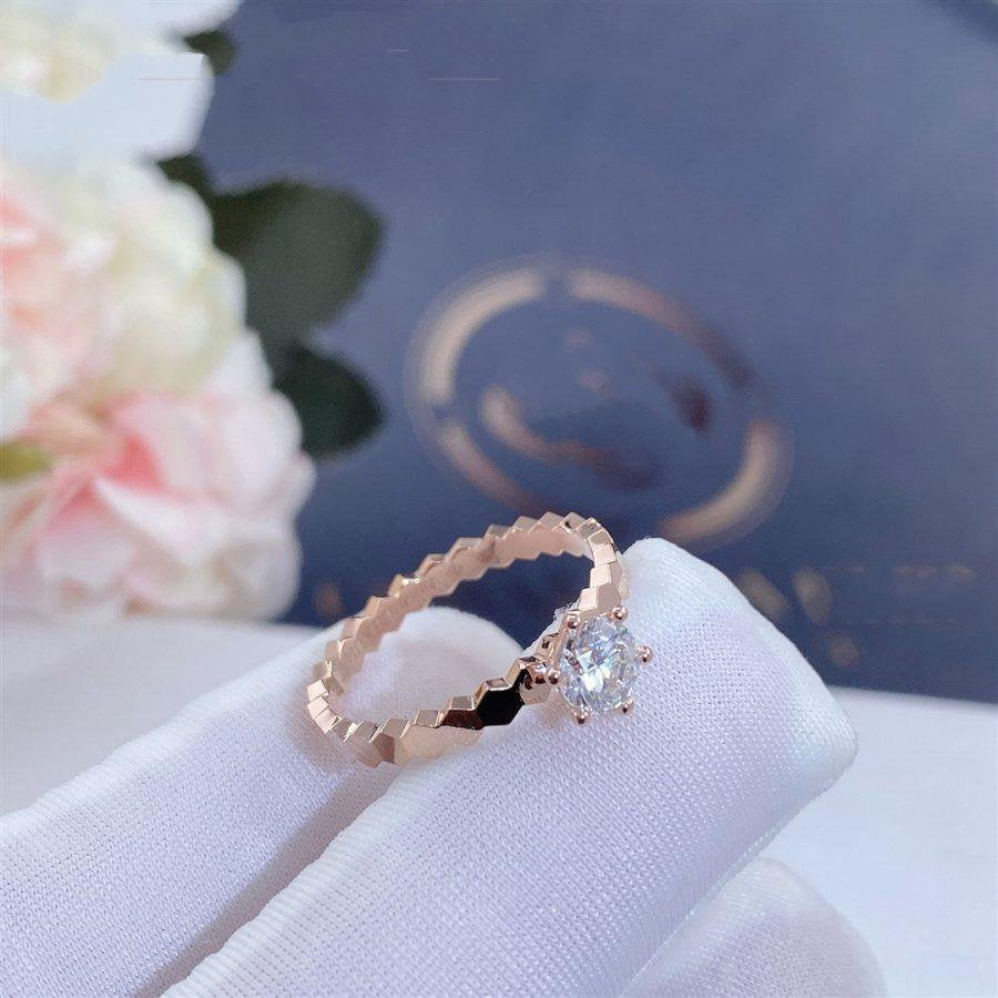 [Resenly Jewelry]BEE LOVE RING PINK GOLD 1 DIAMOND